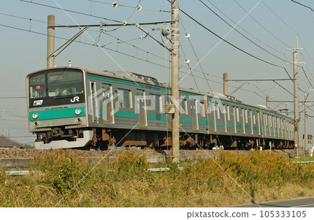 川越線 指荻南古屋 JR 東日本 205 系列 12 編組(川越) 川越線 指荻南古屋 JR 東日本 205 系列 12 編組(川越) 105333105
