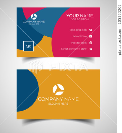 Double-sided creative and modern business card template. Vector illustration Double-sided creative and modern business card template. Vector illustration 105333202