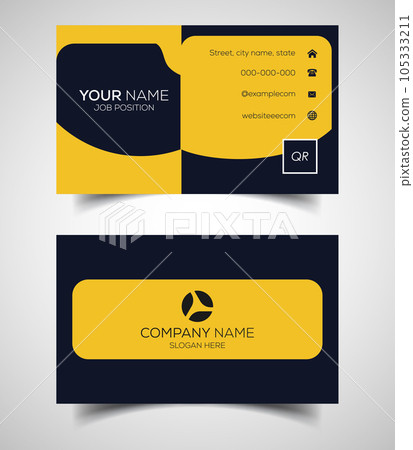 Double-sided creative and modern business card template. Vector illustration Double-sided creative and modern business card template. Vector illustration 105333211