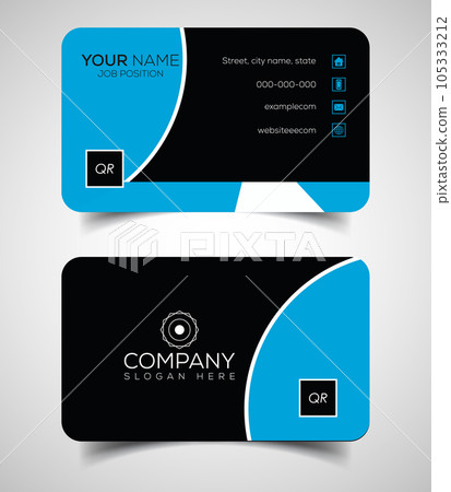 Double-sided creative and modern business card template. Vector illustration Double-sided creative and modern business card template. Vector illustration 105333212