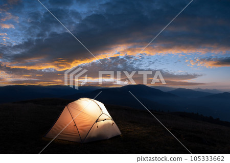 Incredible evening in summer mountains Incredible evening in summer mountains 105333662