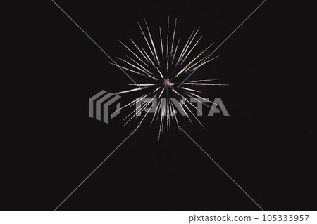 Colorful fireworks on the black sky background. Colorful fireworks on the black sky background. 105333957