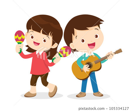 Music kids.Play music concept of music school Music kids.Play music concept of music school 105334127