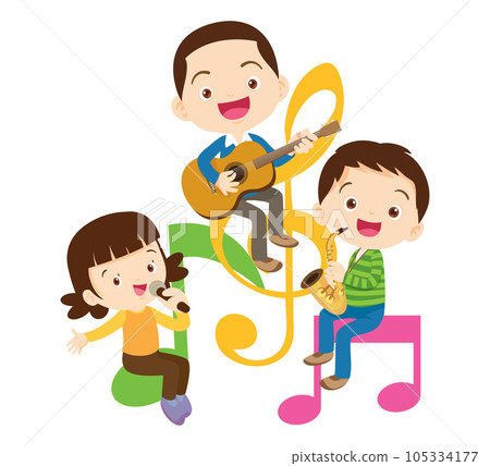 Music kids.Play music concept of music school 105334177