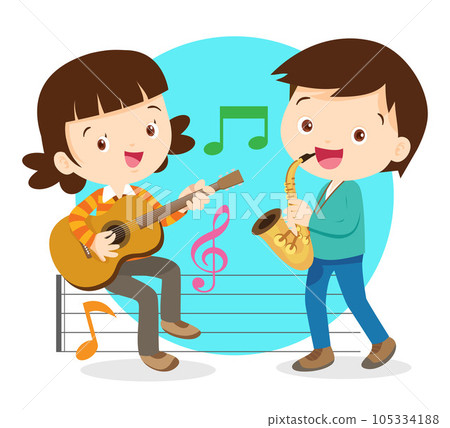 Music kids.Play music concept of music school 105334188