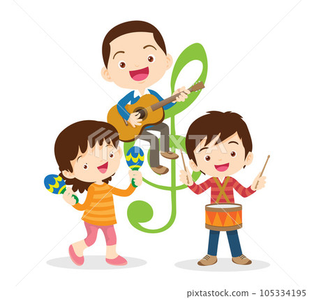 Music kids.Play music concept of music school Music kids.Play music concept of music school 105334195