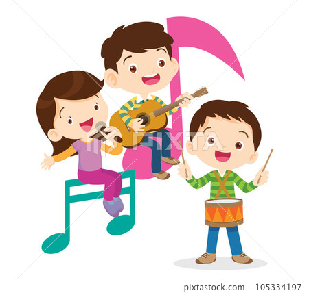 Music kids.Play music concept of music school 105334197