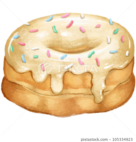 White Chocolate Donut 105334923