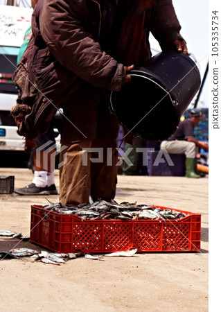 At the Fishermen's Port: Skilled Hands Weaving Baskets 105335734