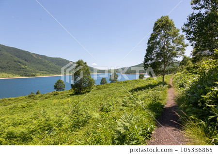 Lake Nozori in summer Hiking along the lakeside Lake Nozori in summer Hiking along the lakeside 105336865