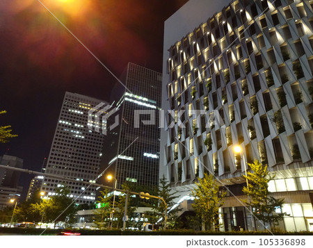 Kita Ward, Osaka city Umeda skyscrapers night view 105336898