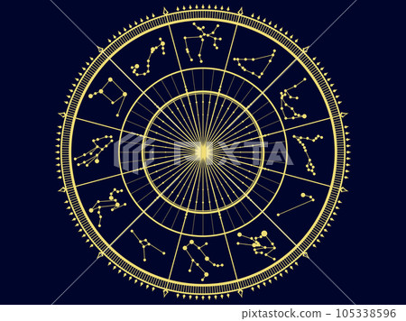 天文鐘風格簡單插畫背景 105338596