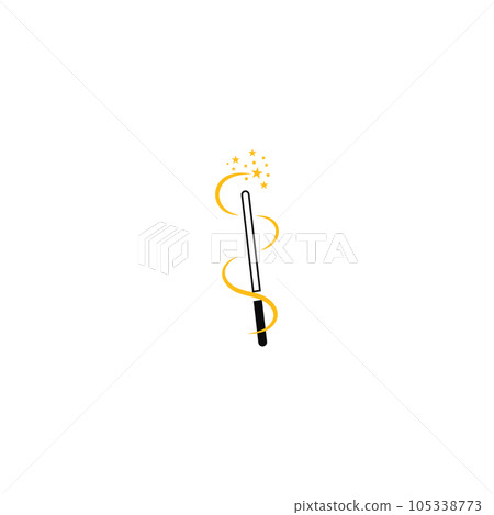 magic wand icon with vector illustration template magic wand icon with vector illustration template 105338773