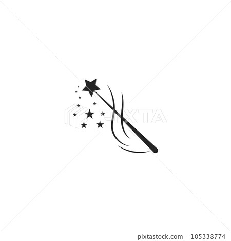 magic wand icon with vector illustration template magic wand icon with vector illustration template 105338774