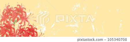 Banner frame watercolor hand drawn amaryllis maple autumn background illustration material 105340708