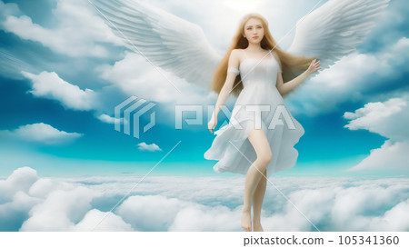 angel with spread wings 7 105341360