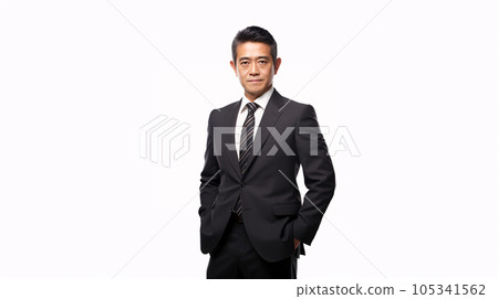 Portrait of confident man in suit, AI-generated image 105341562