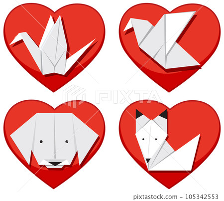Set of mix origami paper 105342553
