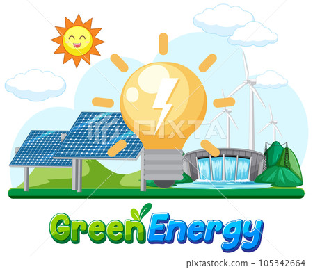 Green energy vector concept 105342664