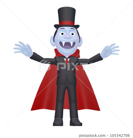 Halloween illustration material character Dracula (1_4) 105342706