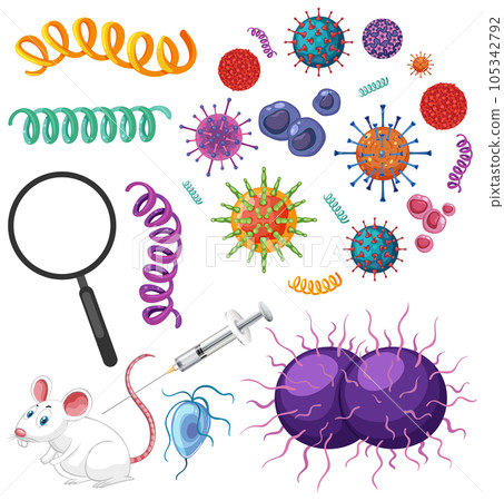 Bacteria Germs and Viruses Collection 105342792