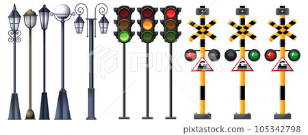 Set for Traffic Lights and Signals Set for Traffic Lights and Signals 105342798