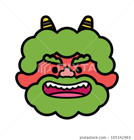 節分圖像紅食人魔的臉 105342963