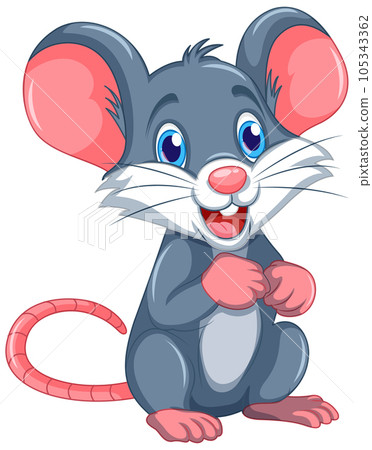 Cute mouse cartoon character 105343362