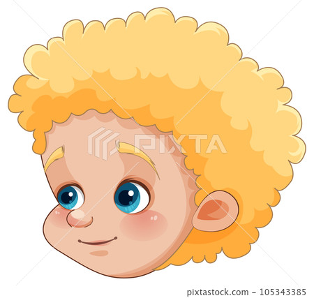 Caucasian Cute Boy Face Vector Caucasian Cute Boy Face Vector 105343385
