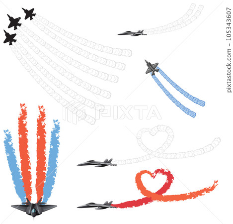 Set of military airshows 105343607