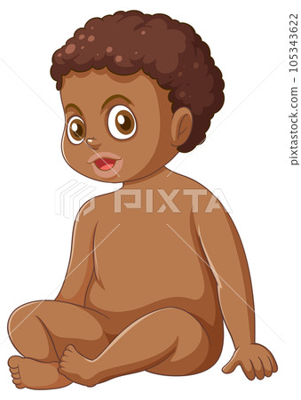 Toddler cartoon character isolated 105343622