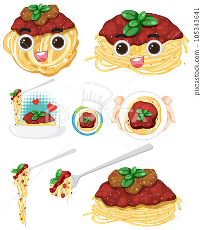 Set of mix spaghetti Set of mix spaghetti 105343641