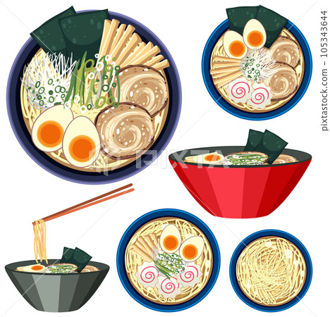 Set of ingredients for ramen 105343644