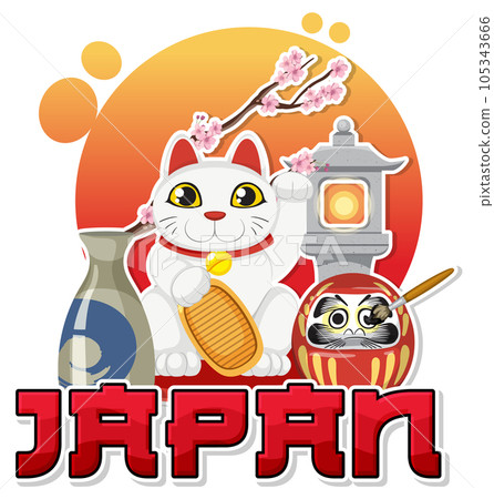 Japanese element nation tradition symbol Japanese element nation tradition symbol 105343666