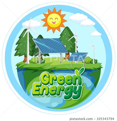 Green energy vector concept 105343794