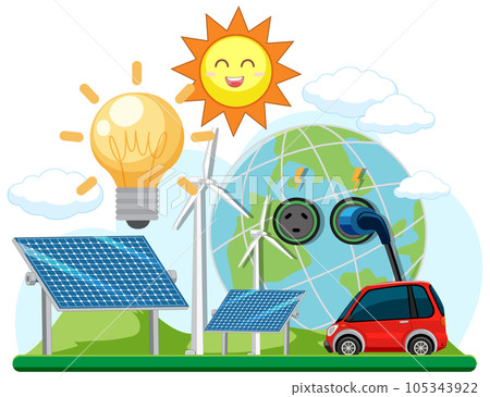 Green energy vector concept 105343922