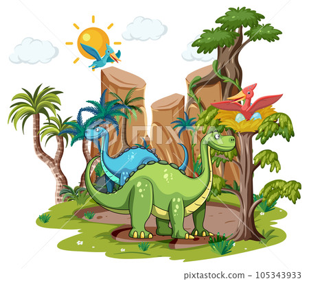 Dinosaur in Cartoon Style Dinosaur in Cartoon Style 105343933