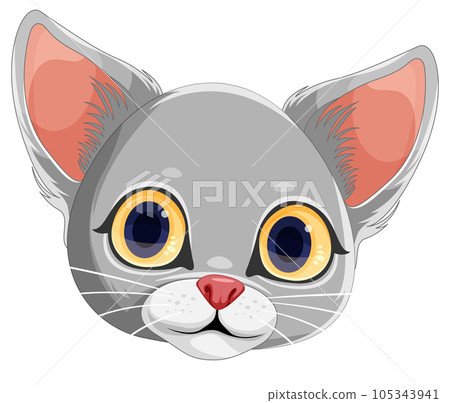 Cute cat face cartoon Cute cat face cartoon 105343941