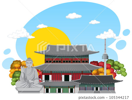 South Korea famous landmark element 105344217