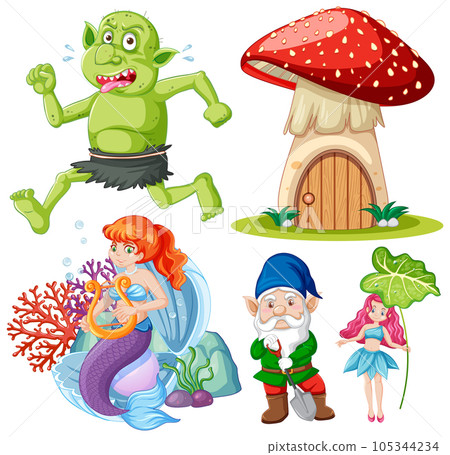 Fairy Cartoon Character Vector Set Fairy Cartoon Character Vector Set 105344234