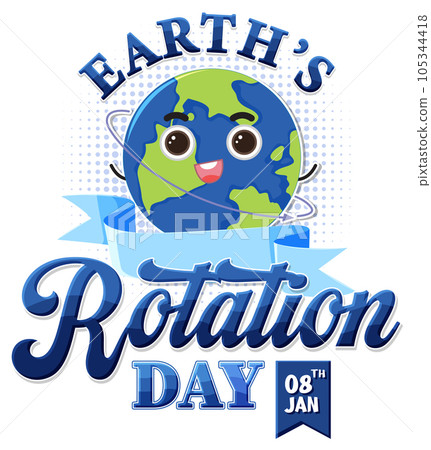 Happy earths rotation day banner design 105344418