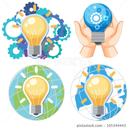 Icon of innovation and creativity logo Icon of innovation and creativity logo 105344443