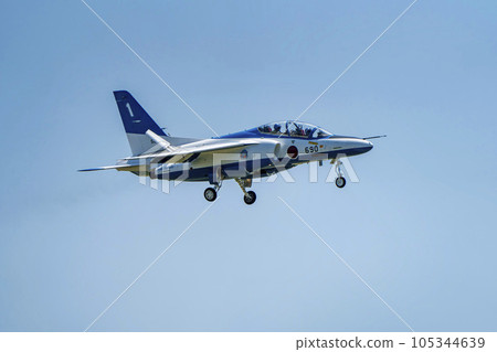 Blue Impulse from Matsushima Air Base flying in the blue sky Higashi Matsushima City, Miyagi Prefecture 105344639