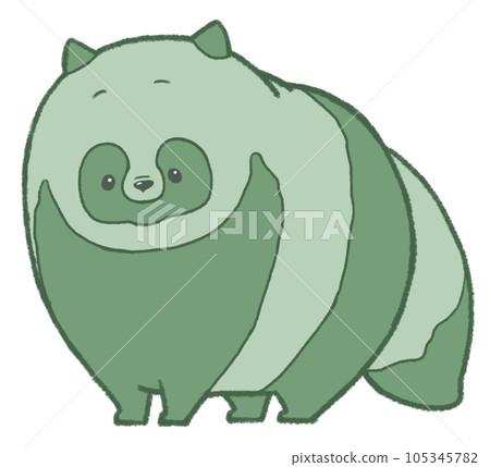Tanuki looking at you (green) 105345782