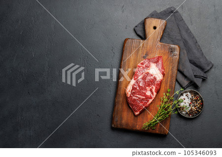 Raw beef ribeye steak 105346093