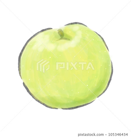Fresh and delicious-looking pear watercolor illustration / Autumn taste / Green pear / Nijisseiki pear Fresh and delicious-looking pear watercolor illustration / Autumn taste / Green pear / Nijisseiki pear 105346434
