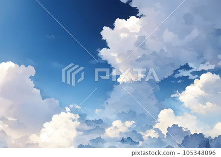 與藍天和雲彩的風景 105348096