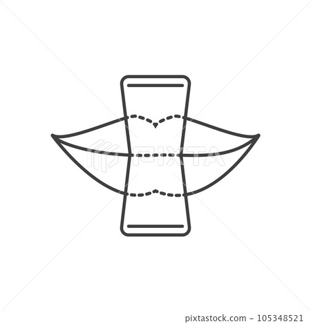 Mouth taping sleep strip over lips icon 105348521