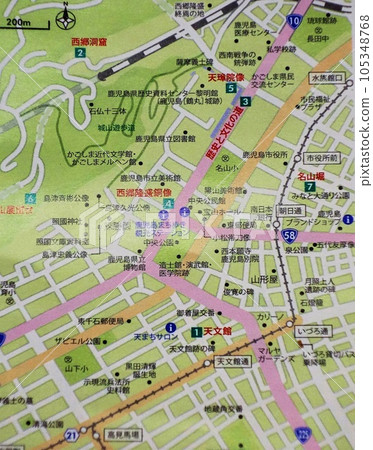 Kagoshima City Map Terukuni Shrine Tenshoin Statue Shimazu Nariakira Statue... 105348768