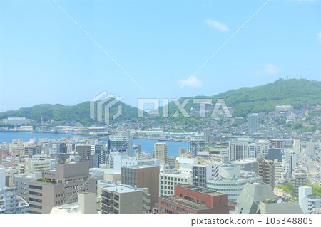從長崎市政廳屋頂俯瞰長崎市中心 從長崎市政廳屋頂俯瞰長崎市中心 105348805